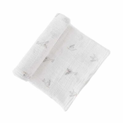 Bath & Clothing Pehr Baby Swaddles & Washcloths | Pehr Stork Surprise Organic Cotton Swaddle