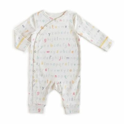 Bath & Clothing Pehr Baby Onesies & Rompers | Pehr Abc Kimono Romper Organic Cotton One-Piece