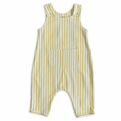 Bath & Clothing Pehr Baby Onesies & Rompers | Pehr Stripes Away Marigold Organic Cotton Overall